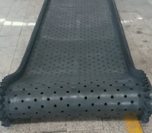 S裙边平行通孔抛丸机橡胶履带